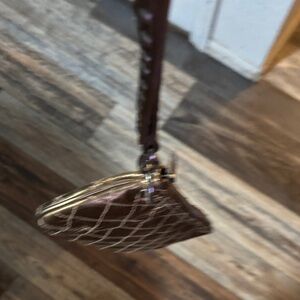 Chic Brown Checkered Women's Clutch